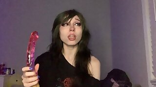 dumb goth drools n probes mint gummy toady dual fake penis